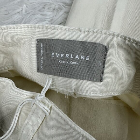Everlane Women’s NWT Bone The Organic Straight-Leg Minimalist Pant 16/W35.25/L26 - Picture 6 of 12